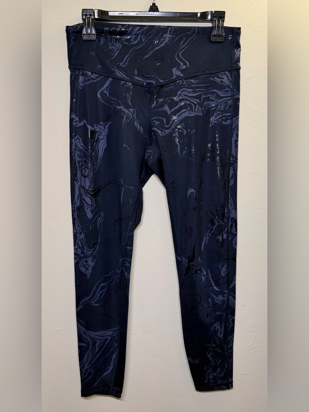 GapFit Leggings Navy Blue Marbled Oil Slick Design size M
